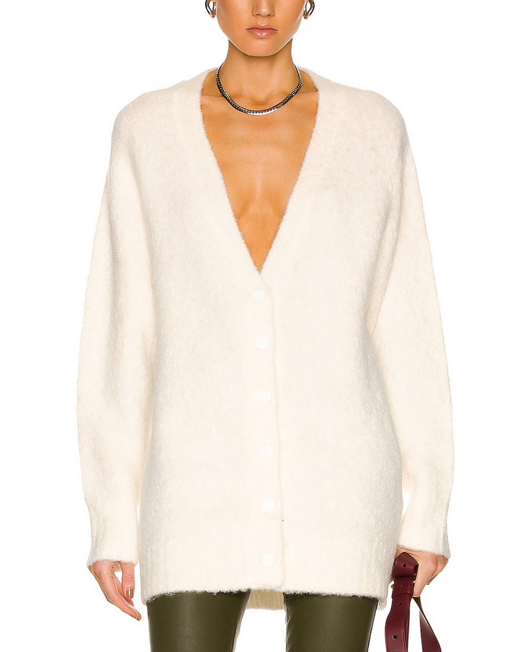 Shoreditch Ski Club Longline Cream Roxy Cardigan Size S